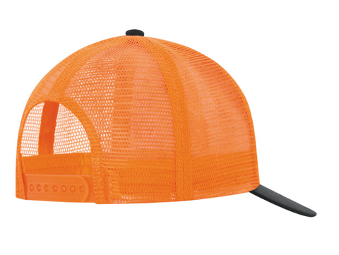 Black with Orange Mesh Cap