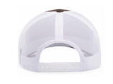 Brown With White Mesh Raiders Cap
