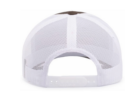 Brown With White Mesh Raiders Cap
