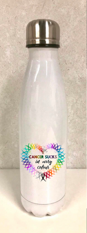 Stainless Steel Water Bottle - Cancer Sucks in Every Colour