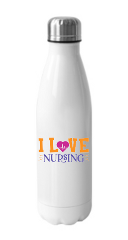Stainless Steel Water Bottle - Nurse- I Love Nursing