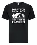 Sorry for what I Said while Trying to Park the Camper