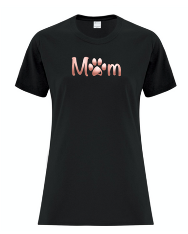 Mom with Paw Print T-Shirt