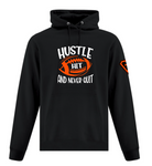 Hustle Hit and Never Quit Football YOUTH Hoodies