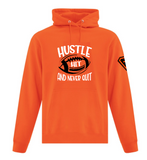 Hustle Hit and Never Quit Football YOUTH Hoodies